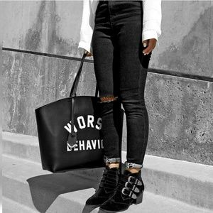 Western pointed toe triple three 3 buckle booties